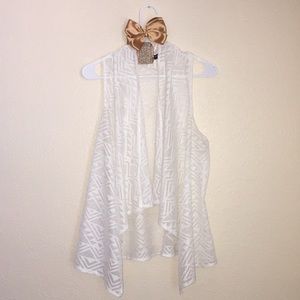 Open front short sleeved transparent